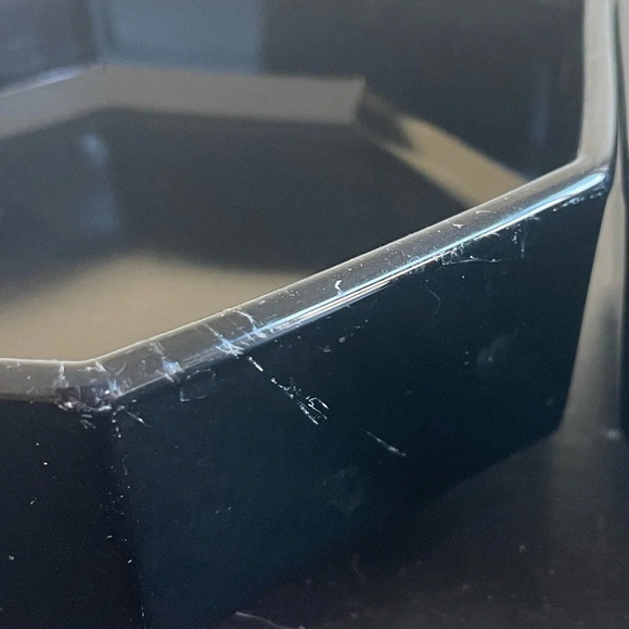 Vintage Arcoroc France Octime Black Glass Octagon Bowls 5-1/2” Set of (2… - Picture 3 of 5